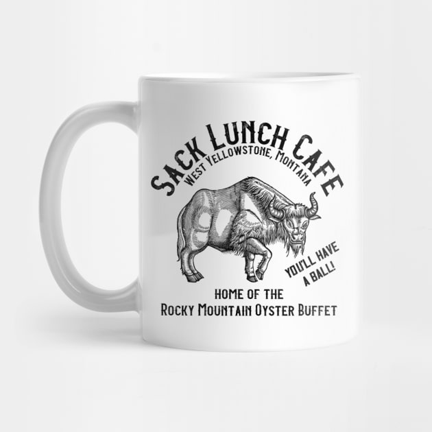 Rocky Mountain Oyster Sack Lunch Cafe by Huhnerdieb Apparel